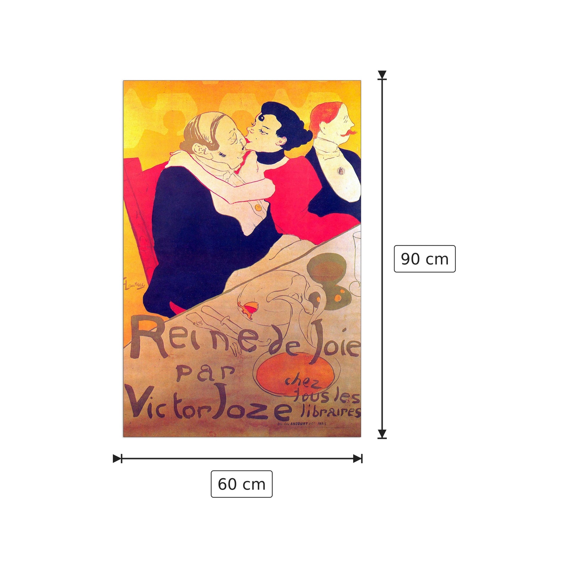 Rene de Joie - Toulouse-Lautrec - cm 60x90 - Pannello in MDF