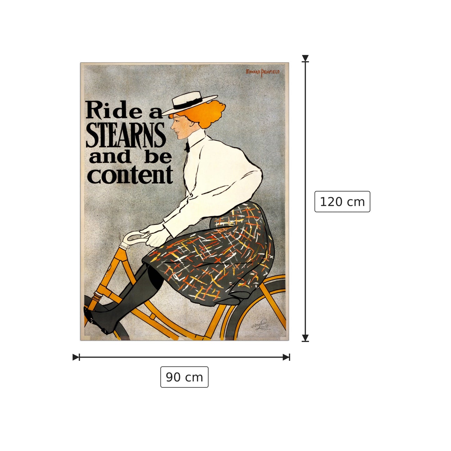 Ride a Stearns - cm 90x120 - Pannello in MDF