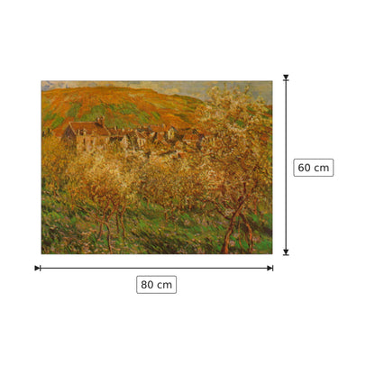 Blooming apple trees - Monet Claude - cm 80x60 - Pannello in MDF