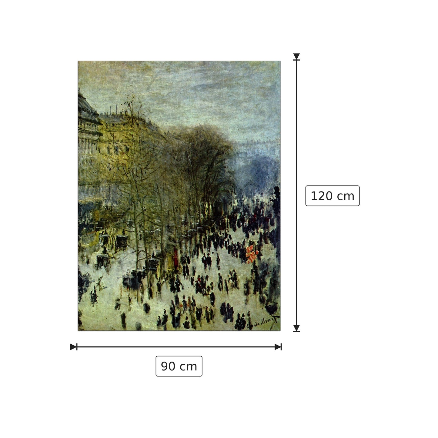 Boulevard of Capucines - Monet Claude - cm 90x120 - Pannello in MDF