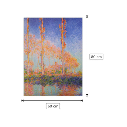 Poplars at Philadelphia - Monet Claude - cm 60x80 - Pannello in MDF