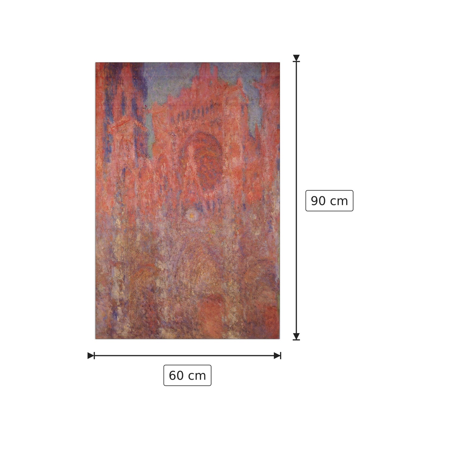 Rouen Cathedral Facade - Monet Claude - cm 60x90 - Pannello in MDF