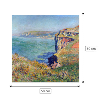 Cliffs at Varengeville - Monet Claude - cm 50x50 - Pannello in MDF