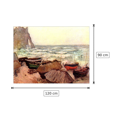 Durchbrochener rock at Etretat - Monet Claude - cm 120x90 - Pannello in MDF