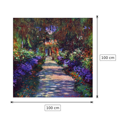 Garden at Giverny - Monet Claude - cm 100x100 - Pannello in MDF