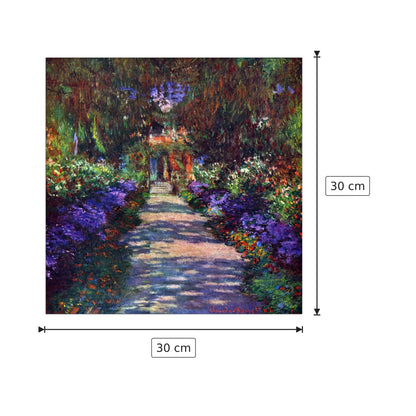 Garden at Giverny - Monet Claude - cm 30x30 - Pannello in MDF