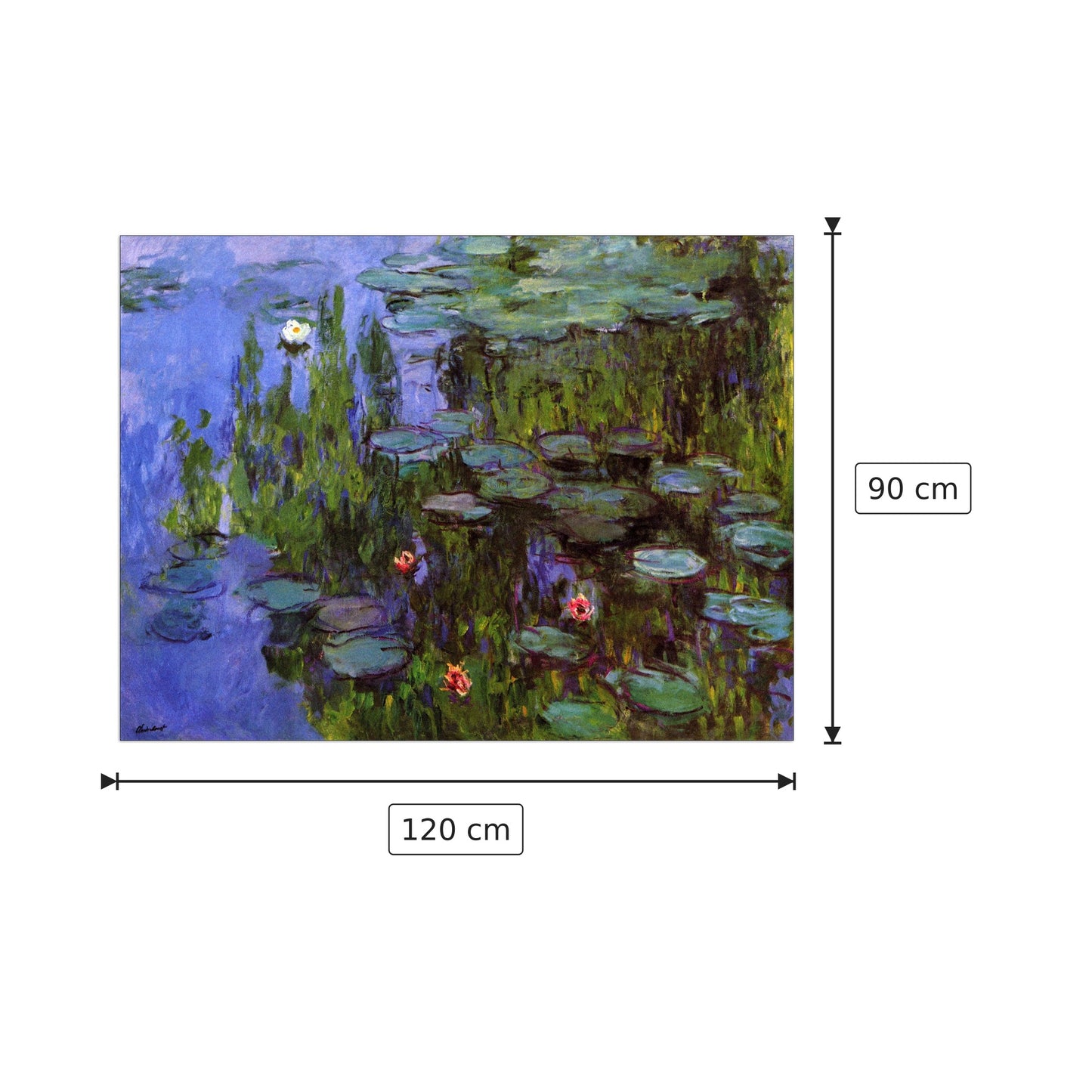 Gardens - Monet Claude - cm 120x90 - Pannello in MDF