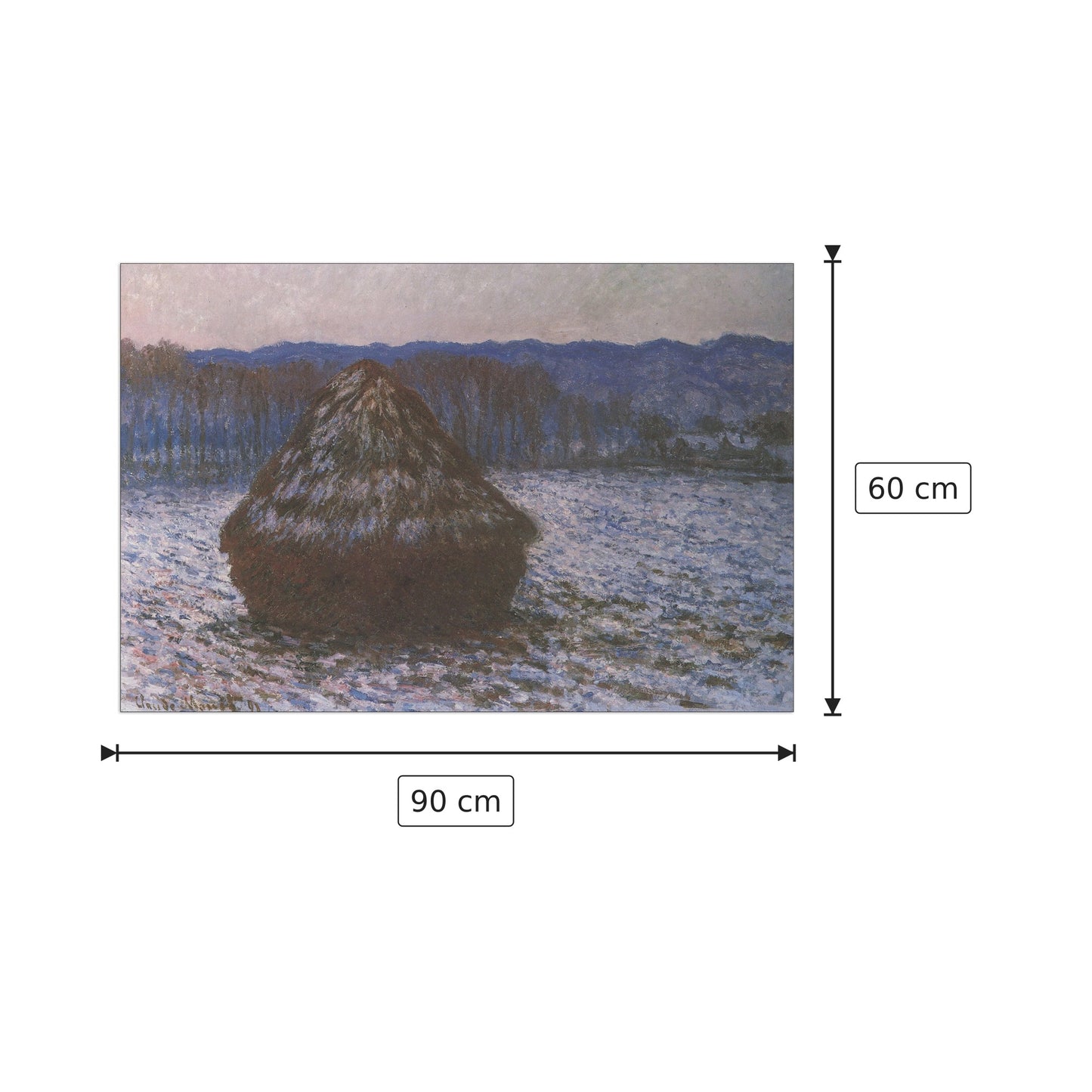 Haystacks - Monet Claude - cm 90x60 - Pannello in MDF