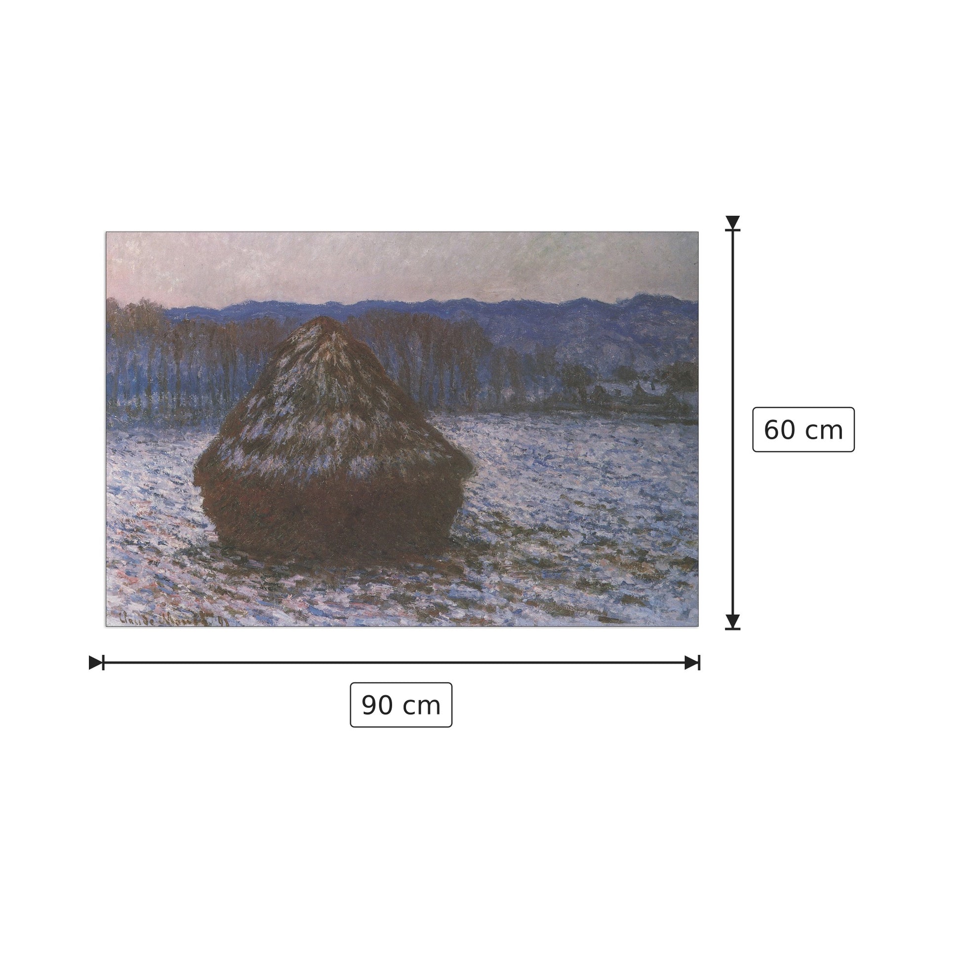 Haystacks - Monet Claude - cm 90x60 - Pannello in MDF