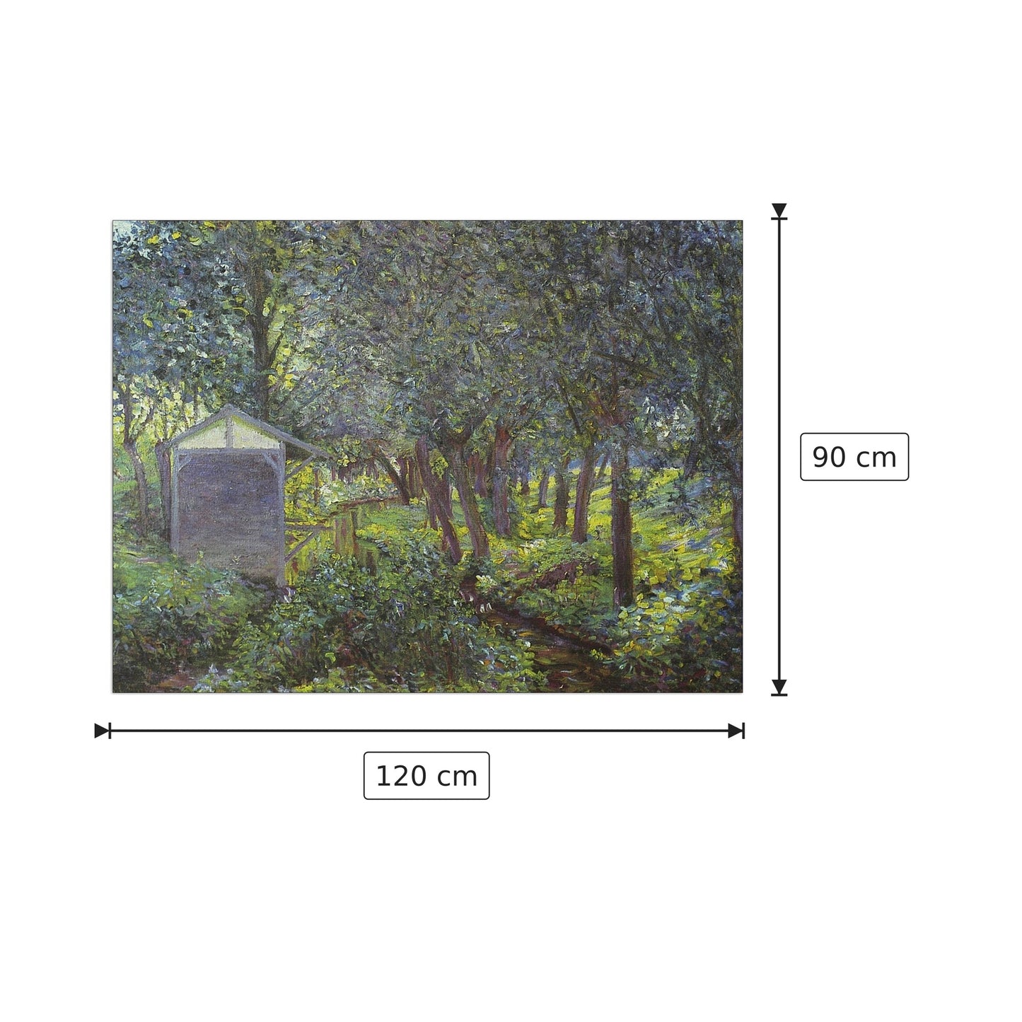 In Monets garden, Giverny - Monet Claude - cm 120x90 - Pannello in MDF
