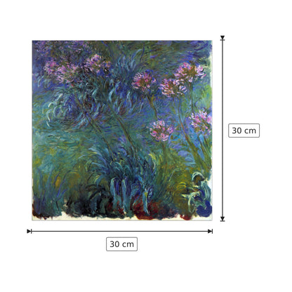 Jewelry lilies - Monet Claude - cm 30x30 - Pannello in MDF
