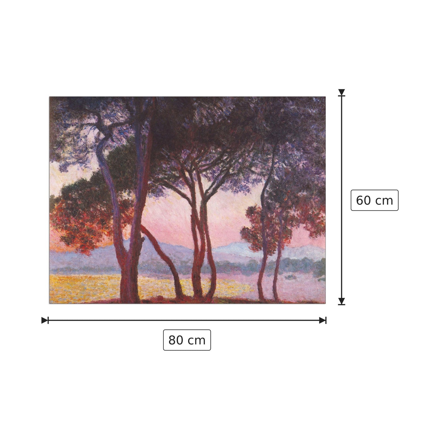 Juan les Pins - Monet Claude - cm 80x60 - Pannello in MDF