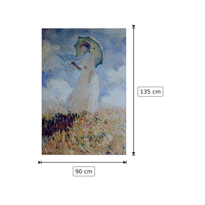 Lady with umbrella - Monet Claude - cm 90x135 - Pannello in MDF