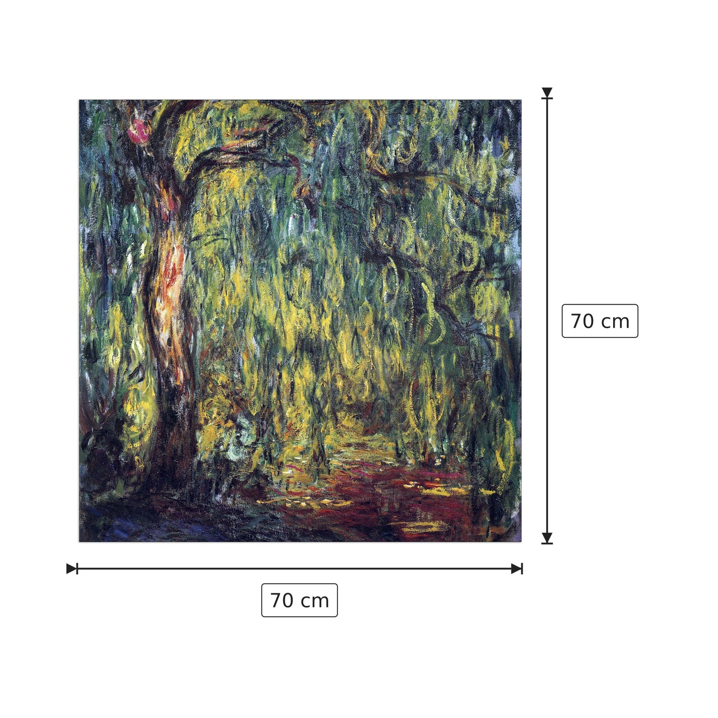 Landscape - Monet Claude - cm 70x70 - Pannello in MDF