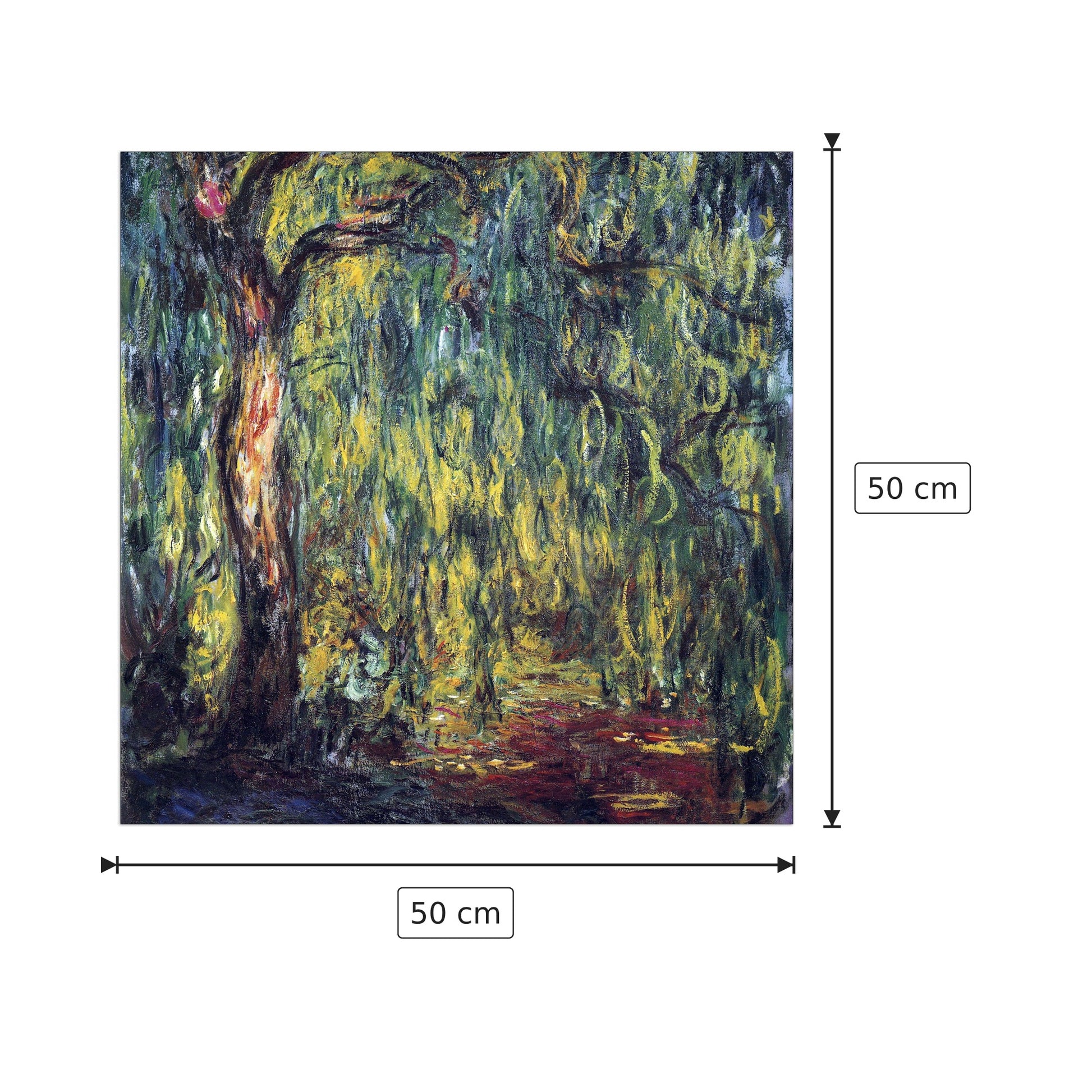 Landscape - Monet Claude - cm 50x50 - Pannello in MDF