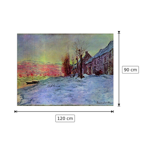 Lava Court - sunshine and snow - Monet Claude - cm 120x90 - Pannello in MDF