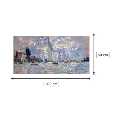 les Barques - Monet Claude - cm 100x50 - Pannello in MDF