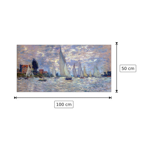les Barques - Monet Claude - cm 100x50 - Pannello in MDF