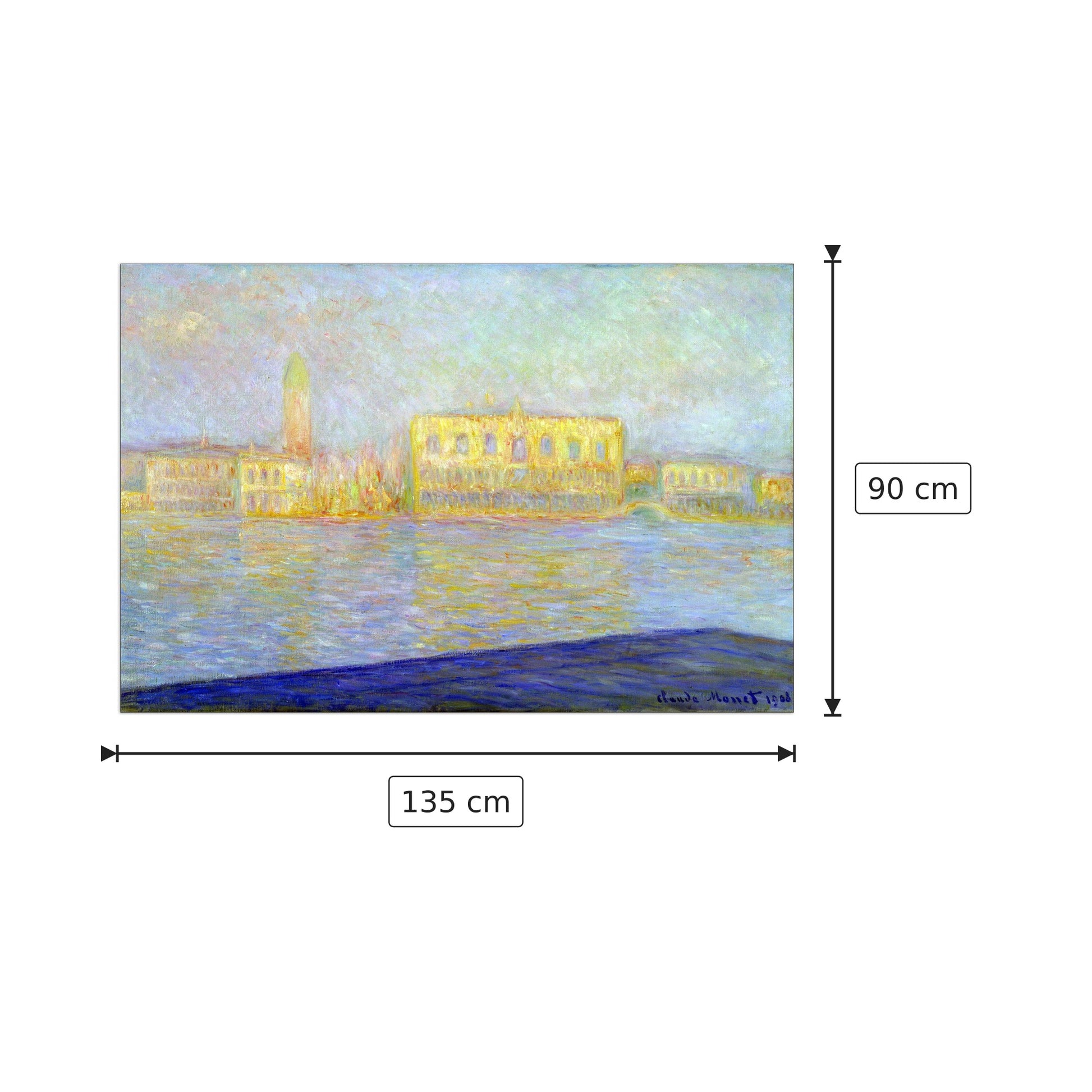 Monet - Monet Claude - cm 135x90 - Pannello in MDF