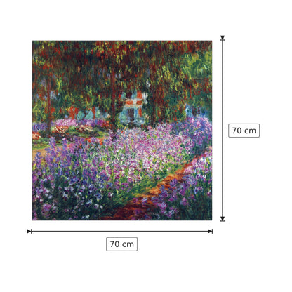 Monet's garden in Giverny - Monet Claude - cm 70x70 - Pannello in MDF