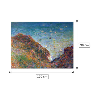 On the cliffs of Pour Ville, Fine weather - Monet Claude - cm 120x90 - Pannello in MDF