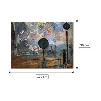 Outside the station Saint-Lazare, The signal - Monet Claude - cm 120x90 - Pannello in MDF