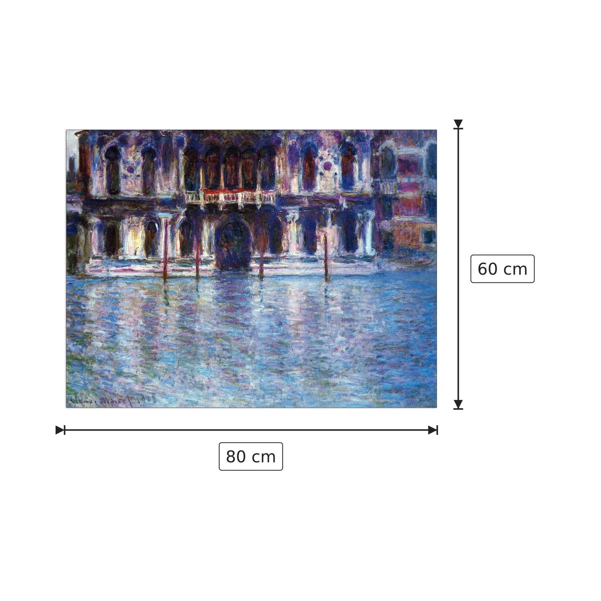 Palazzo # 1 - Monet Claude - cm 80x60 - Pannello in MDF