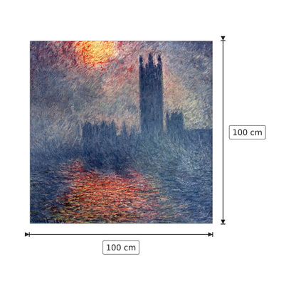 Parliament in London - Monet Claude - cm 100x100 - Pannello in MDF