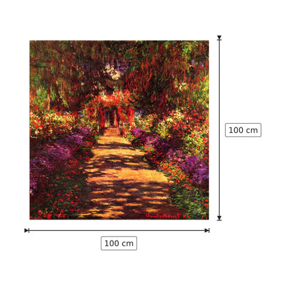 Path in Monets garden in Giverny - Monet Claude - cm 100x100 - Pannello in MDF