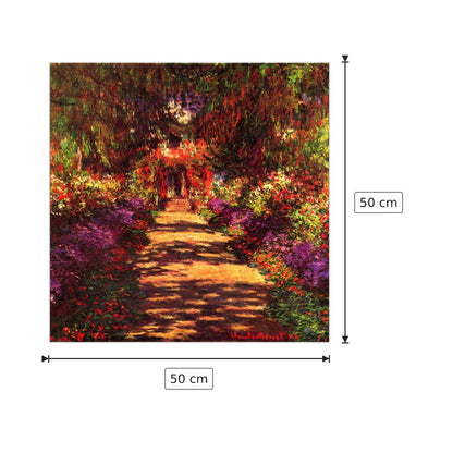 Path in Monets garden in Giverny - Monet Claude - cm 50x50 - Pannello in MDF