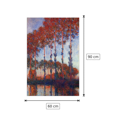 Poplars - Monet Claude - cm 60x90 - Pannello in MDF