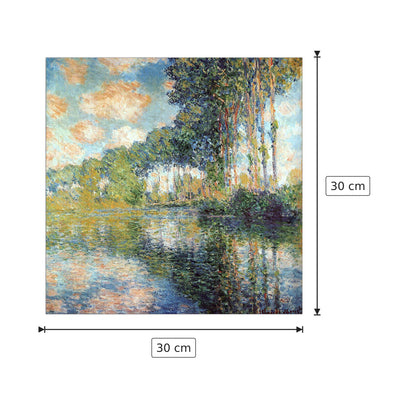 Poplars on the Epte - Monet Claude - cm 30x30 - Pannello in MDF