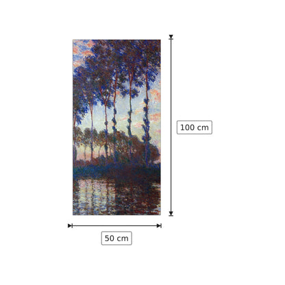 Poplars, sunset - Monet Claude - cm 50x100 - Pannello in MDF