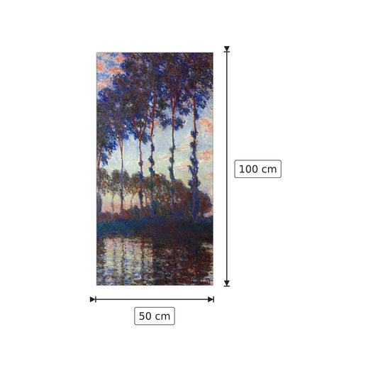 Poplars, sunset - Monet Claude - cm 50x100 - Pannello in MDF