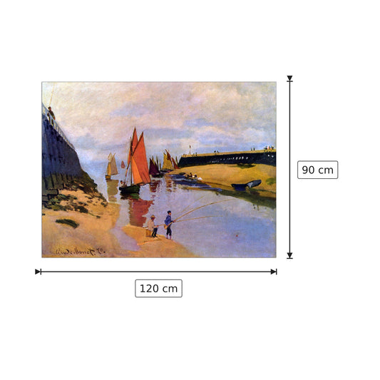 Port of Trouville - Monet Claude - cm 120x90 - Pannello in MDF