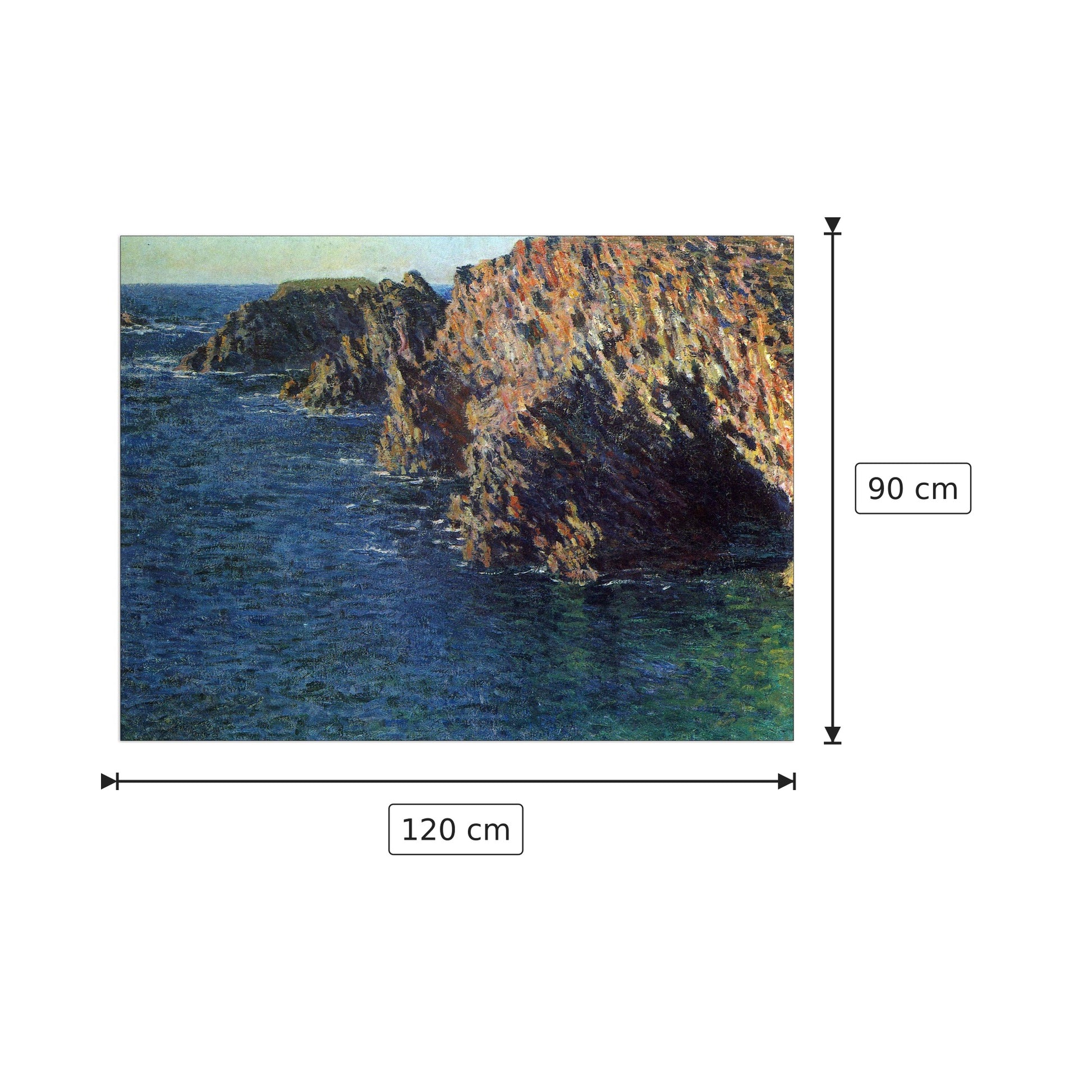 Port-Domois - Monet Claude - cm 120x90 - Pannello in MDF