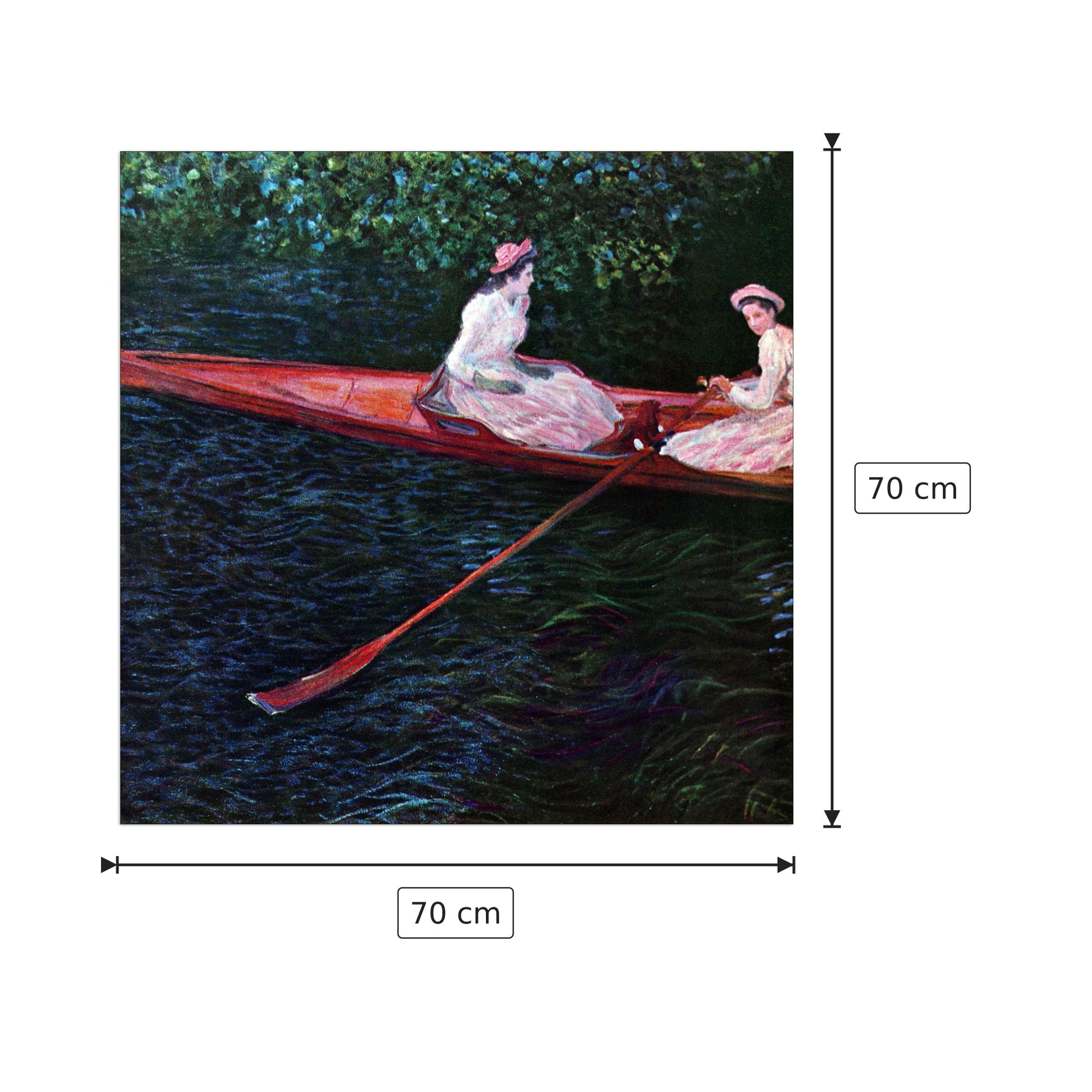 River Epte - Monet Claude - cm 70x70 - Pannello in MDF