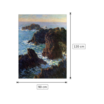Rocky peaks at the Belle-Ile - Monet Claude - cm 90x120 - Pannello in MDF