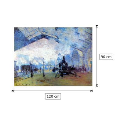 Saint Lazare station in Paris - Monet Claude - cm 120x90 - Pannello in MDF