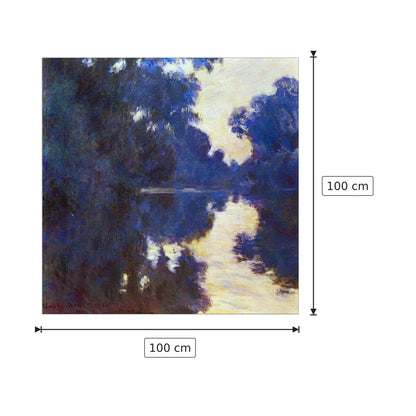 Seine in Morning - Monet Claude - cm 100x100 - Pannello in MDF