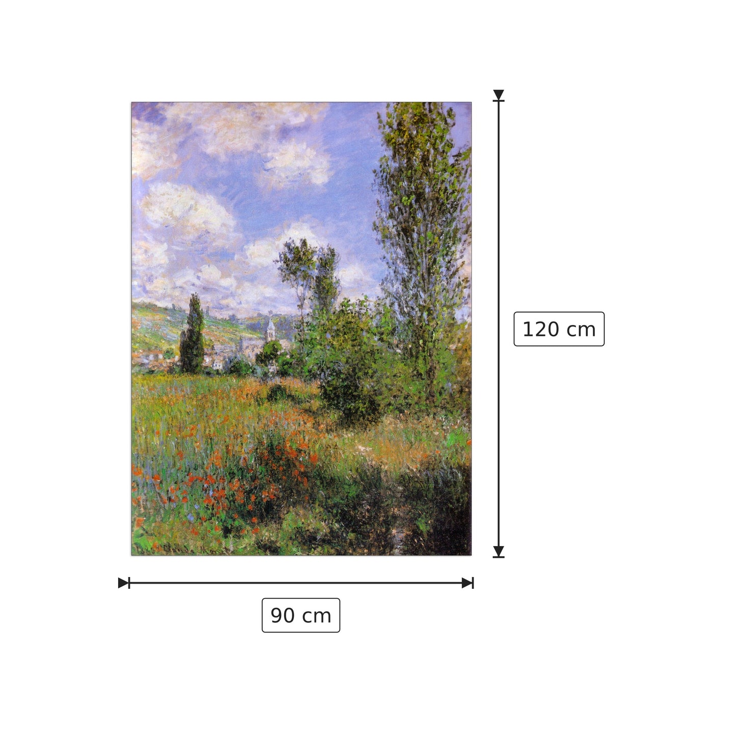 Sentier ile Saint-Martin 1880 - Monet Claude - cm 90x120 - Pannello in MDF