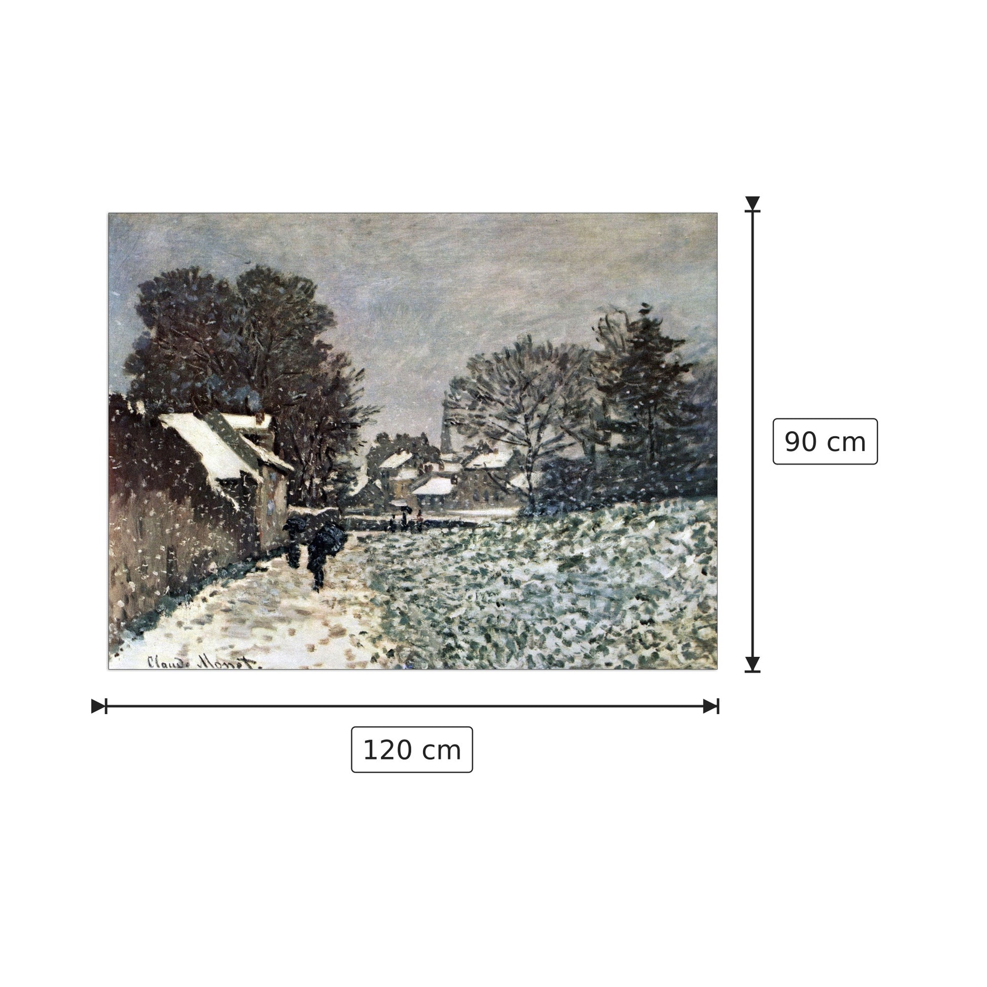 Snow at Argenteuil - Monet Claude - cm 120x90 - Pannello in MDF