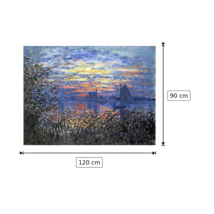 Sunset on the Seine - Monet Claude - cm 120x90 - Pannello in MDF