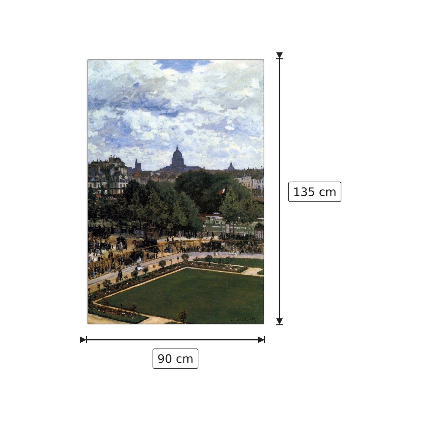 The Garden of the Infanta - Monet Claude - cm 90x135 - Pannello in MDF