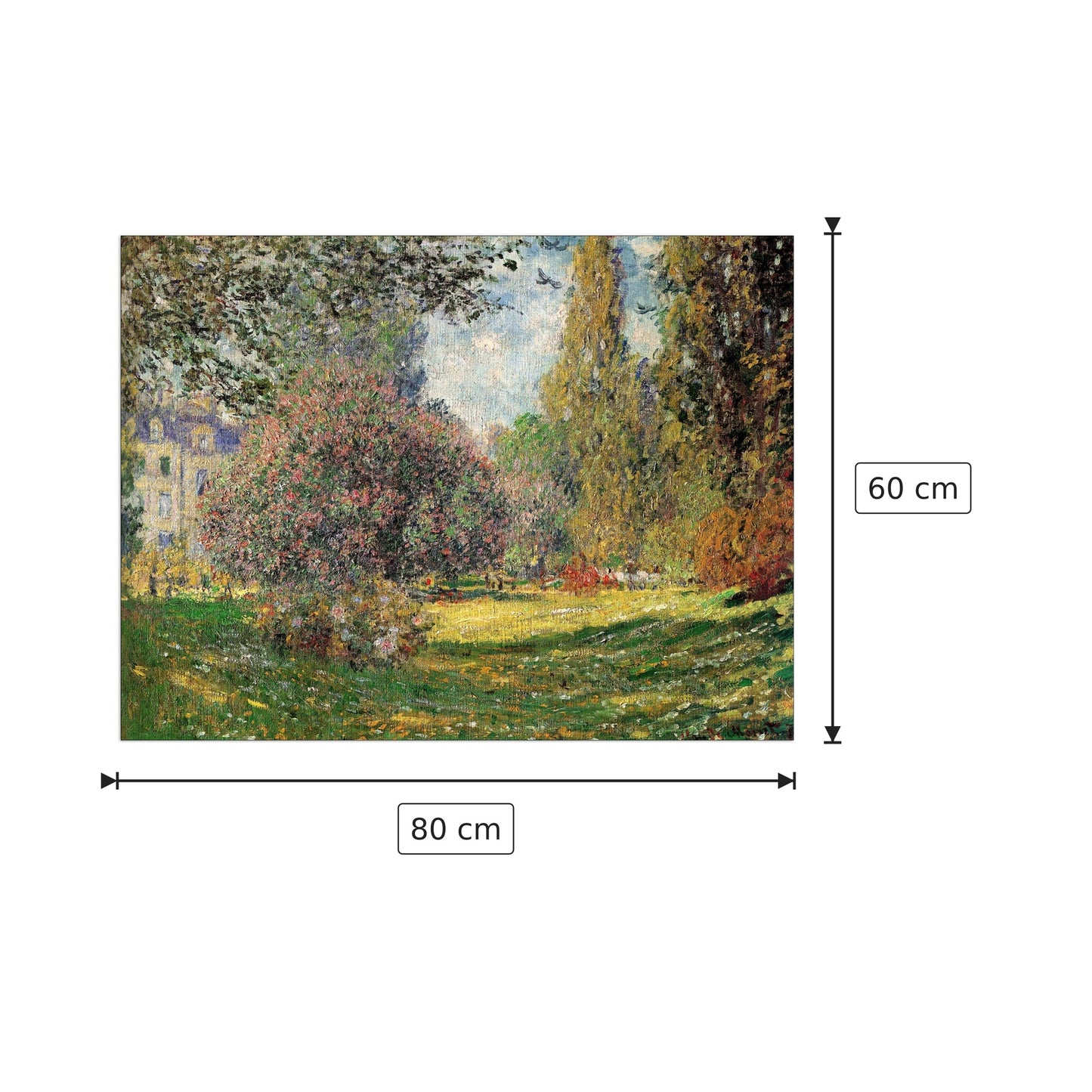 The Park - Monet Claude - cm 80x60 - Pannello in MDF