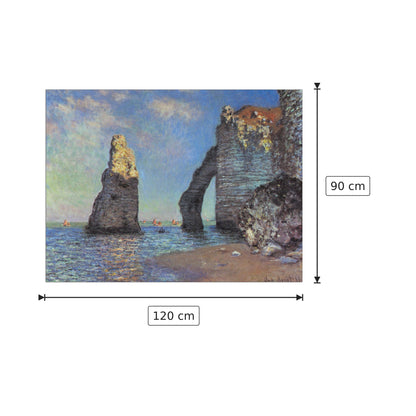 The rocky cliffs of EÌtretat - Monet Claude - cm 120x90 - Pannello in MDF