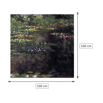 Water lilies, water landscape V - Monet Claude - cm 100x100 - Pannello in MDF