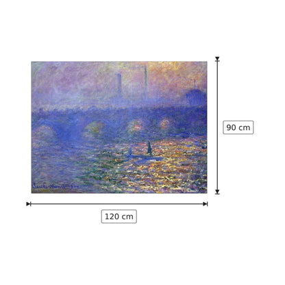 Waterloo Bridge - Monet Claude - cm 120x90 - Pannello in MDF