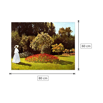Woman in the garden - Monet Claude - cm 80x60 - Pannello in MDF