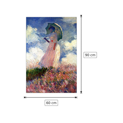 Woman with Parasol, study - Monet Claude - cm 60x90 - Pannello in MDF
